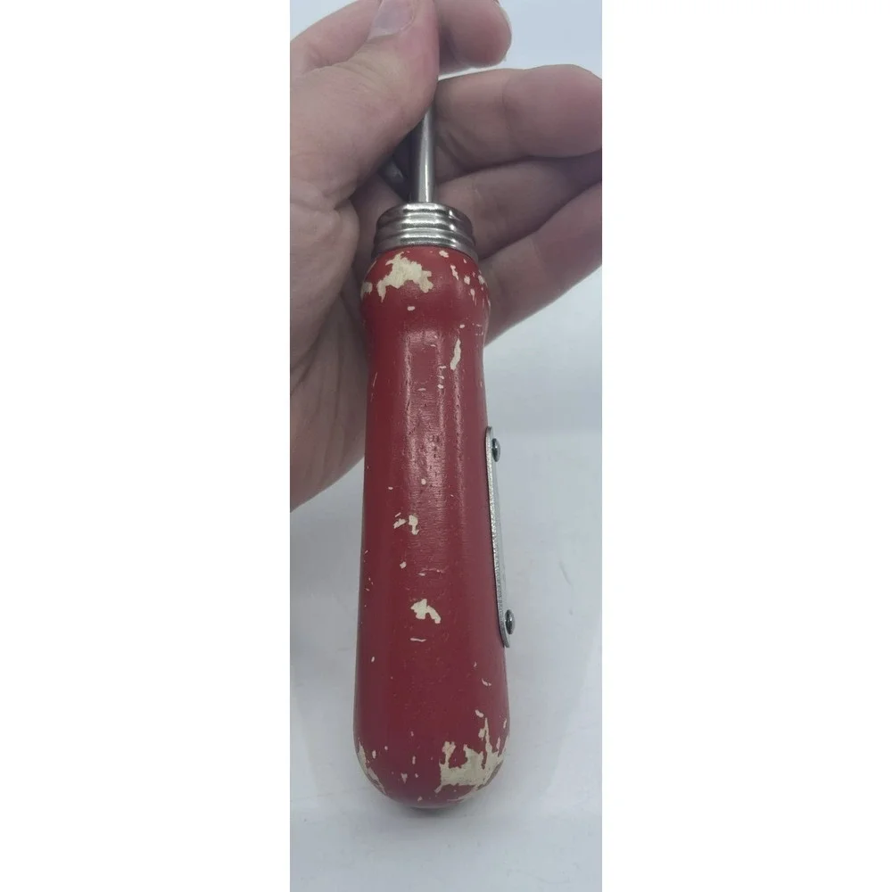 Vtg Suzie Q Spatula Flipper Stainless Red Wood Handle‎ USA 12